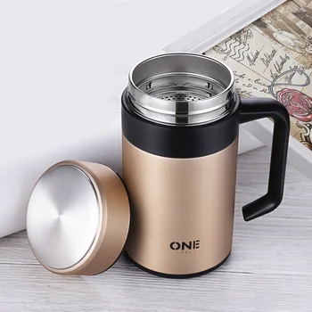 

Office Thermos Bottle 400ml Men Vacuum Flasks Drink Tea Thermoses Cup with Handle Insulation Tea Cup Coffee Cup With Infuser