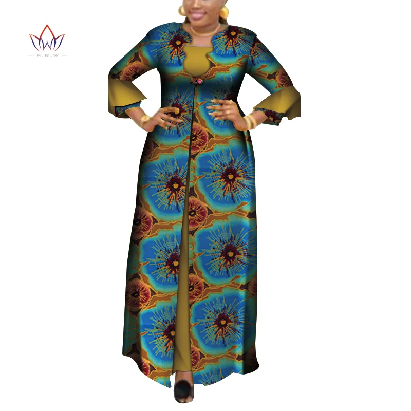 Vestidos комплект из обуви в африканском стиле платья для Для женщин Дашики элегантное праздничное платье размера плюс Srapless традиционная африканская Костюмы WY3880 - Цвет: 29