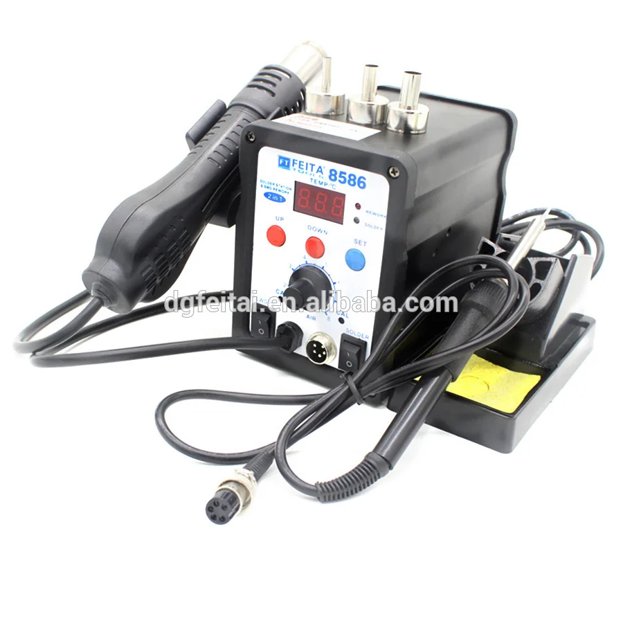 

FT-8586 Hot Air SMD BGA Rework Soldering 2 in 1 Unit Solder Station Welding Equipment