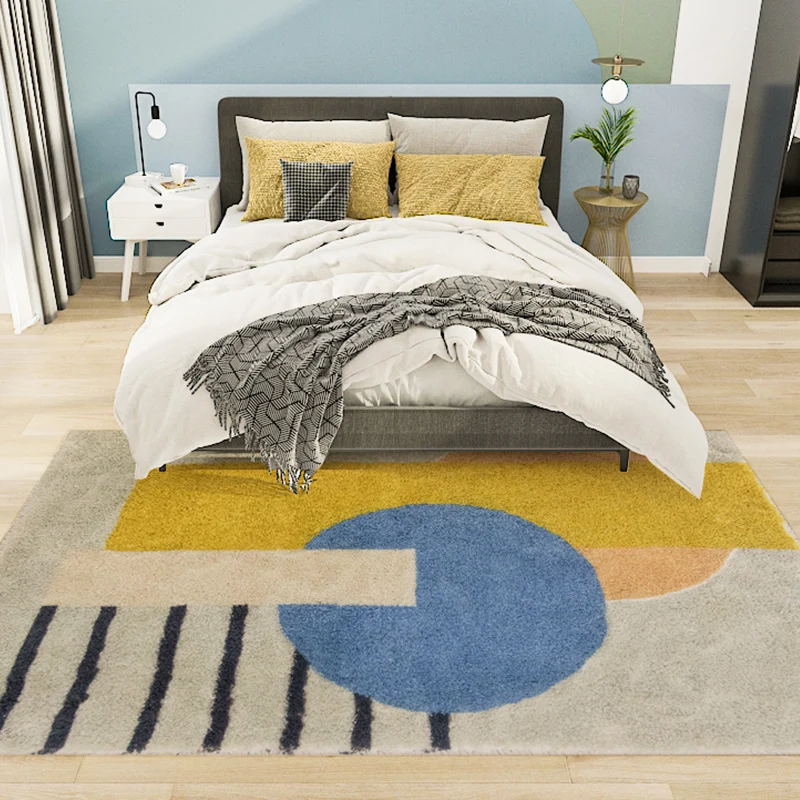 Ковер для гостиной в скандинавском стиле, современный простой Настольный коврик для чая, толстая спальня