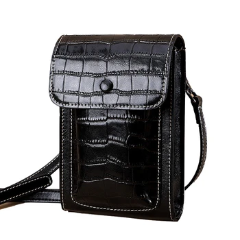 

Genuine Leather Small Crossbody Bags for Women Messenger Bag Shoulder Bags Crocodile Mobile Phone Pouch Coin Purses Handbags