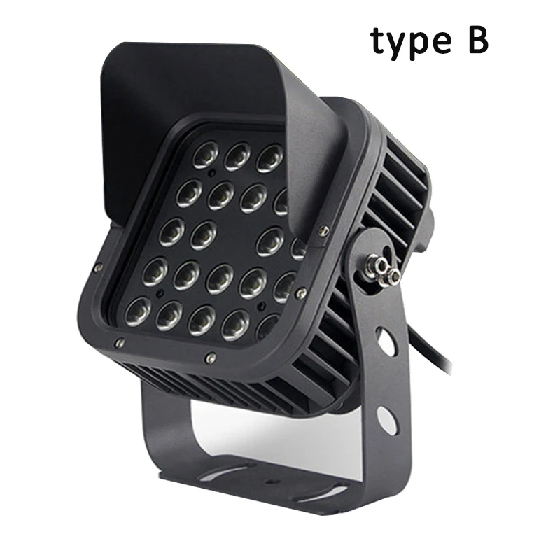 type B Светодиодный прожектор 12 Вт 24 Вт 36 Вт отражатель RGB Светодиодный прожектор водонепроницаемый прожектор Наружное настенное освещение водонепроницаемое садовое освещение - Испускаемый цвет: type B