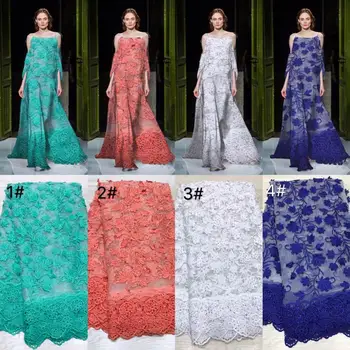 

Nigerian Lace Fabrics For Wedding 2019, African French Lace Fabric High Quality 3D Flower Lace, Rhinestones Beads Lace Applique