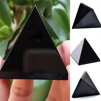 

Obsidian Pyramid Living Room Natural Crystal Stone Obsidian Pyramid Ornaments
