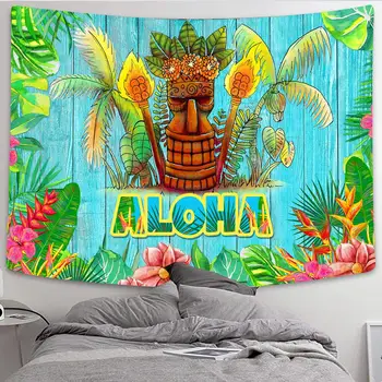 

Simsant Cartoon Underwater Tapestry Mermaid Starfish Turtle Wall Backdrop Hawaiian Tapestry for Room Decor