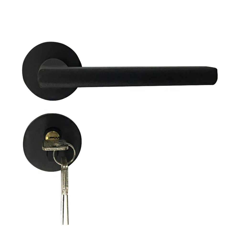 

Lever Split Room Kitchen Mechanical Door Handle Lock Home Bedroom Bathroom Mute Modern With Keys Aluminum Alloy Indoor Space