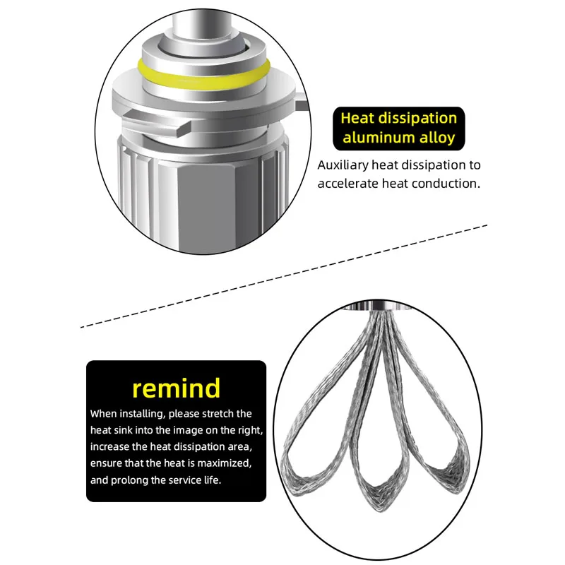 LED Car Headlights Xhp50 Car Lights H4 H7 12000LM H1 H3 H8 H11 HB3 HB4 9005 9006 55W 12V Canbus