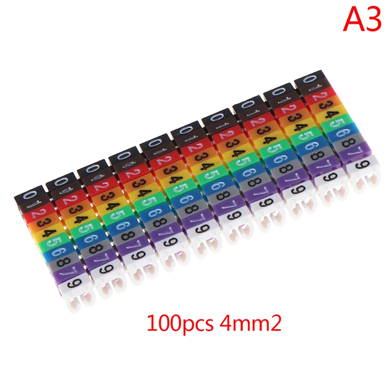 150x Kabelmarkierungen Buntes C-Type Marker Nummer-Etikett Für Draht 0.75-1.5mm 