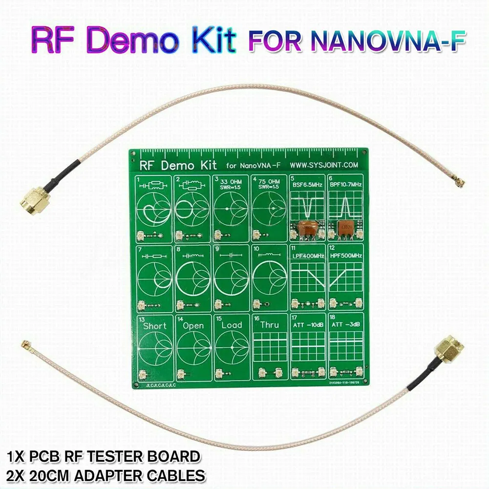 Оборудование векторная сеть RF Demo Kit Anaylzer инструмент аттенюатор набор тестовая плата кабельный фильтр аксессуары для NanoVNA