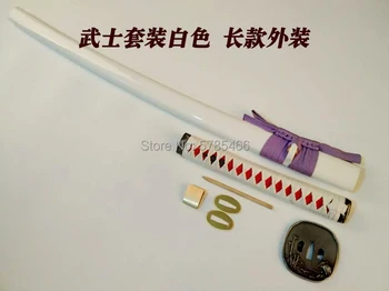 

High Quality HardWood White Sheath For Japanese Katana Sword Tsuba HABAKI SEPPA