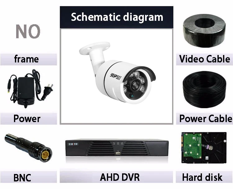 Metal Six Array Leds 8mp 4K,5mp,4mp,2mp Outdoor IP66 Audio Waterproof Surveillance Security CCTV AHD CCTV Camera picture 04