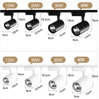 Led Track Light Spot Led Rail Lighting COB Light Fixture Led Spot Lights 220v Ceiling spots Lamp For kitchen Clothing Shop Store 2