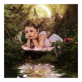 

DIY5D Diamond Painting Butterfly Girl Grass Bush Diamond Embroidery Cross Stitch Kit Full Square Diamond Rhinestone Mosaic