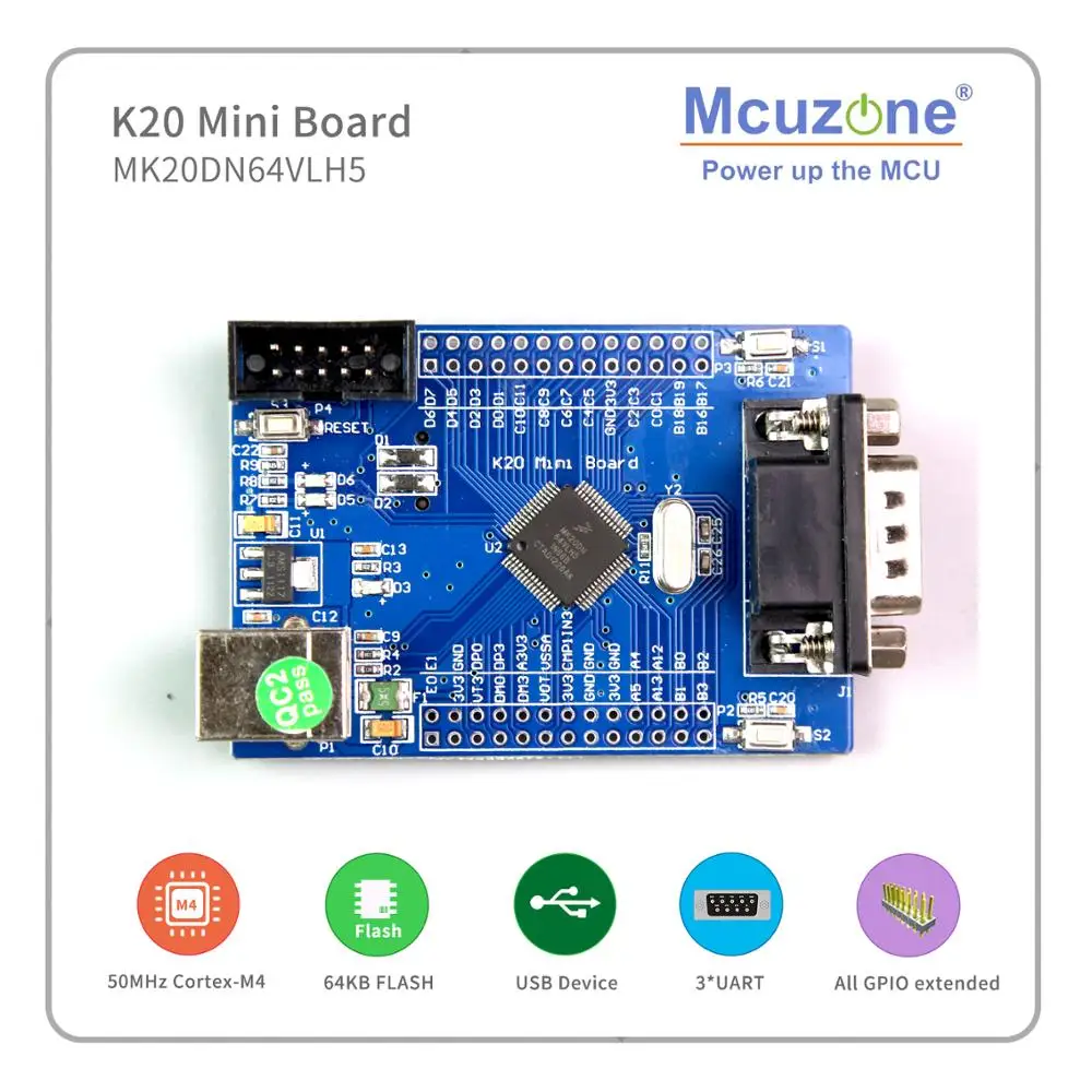 Freescale Kinetis MK20DN64VLH5 мини плата K20 50 МГц Cortex M4 USB OTG 16 бит ADC 3UART|adc 16bit|otg otgboard board |