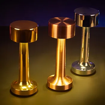 

Portable Battery LED Night Lights Chargeable Bar Brass Cordless Table Lamp Battery Desk Lamps Home Restaurant Industrial Decor
