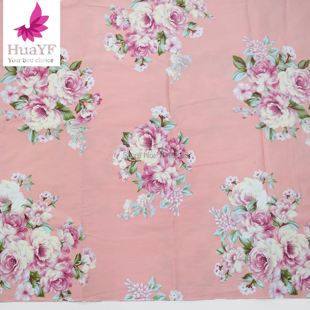 Лидер продаж, розовая саржевая хлопковая ткань с принтом розы, ручная работа, шитье, лоскутное шитье, детская ткань, постельные принадлежности, текстиль, стеганое Tilda, Tissus HYC