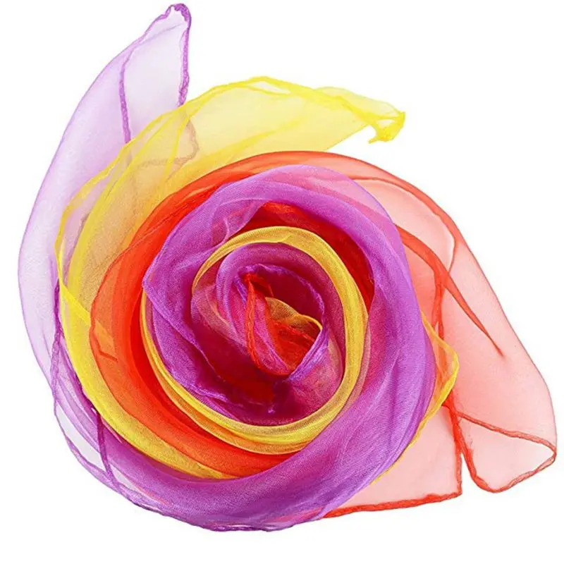 Dança e Malabarismo Pces Toalhas Doces Colorido Ginásio Toalha Dança Prática Gaze Cachecol Chiffon 6 Cores 12 4 colorido ginásio toalha dança prática gaze cachecol chiffon 6 cores