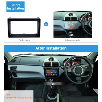 

Harfey Car 9inch 2Din Auto Radio Frame Radio Cover for Proton Gen II 2006 2007 2008 2009 2010 Audio Dash Trim Fascia Panel Kit