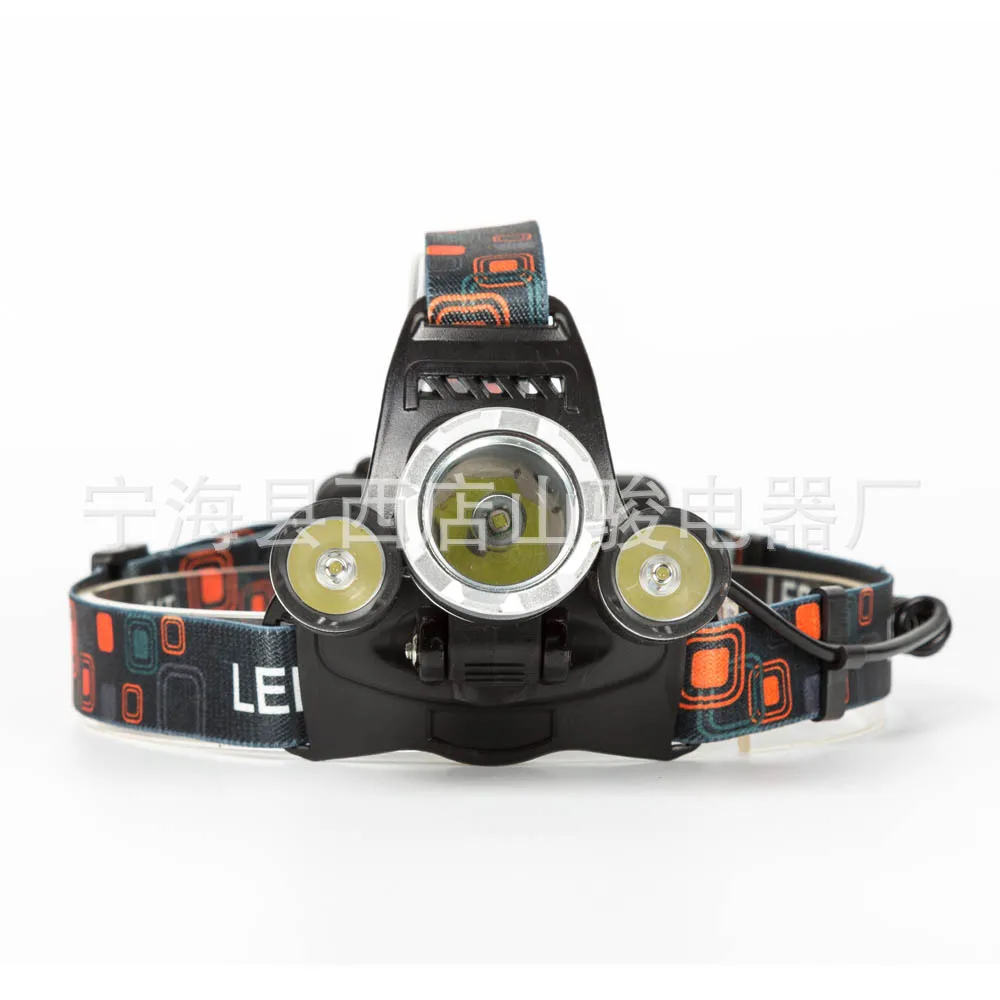 

3T6 Focusing Headlight Glare Rechargeable Airplane Headlights 3LED Outdoor Lighting Camping Fishing Night Riding Lights