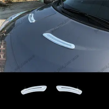 

ABS Chrome Hood Engine Vent Grill Trim 2pcs Fit For Hyundai Veloster 2011 2012 2013 2014 2015