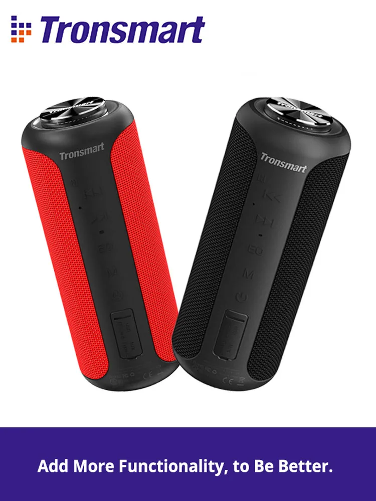 Tronsmart T6 Plus Upgraded Edition Bluetooth 5.0 Portable Speaker with Up to 40W Power, SoundPulse Technology, IPX6, NFC Tronsmart T6 Plus Upgraded Edition Bluetooth 5.0 Portable Speaker with Up to 40W Power, SoundPulse Technology, IPX6, NFC