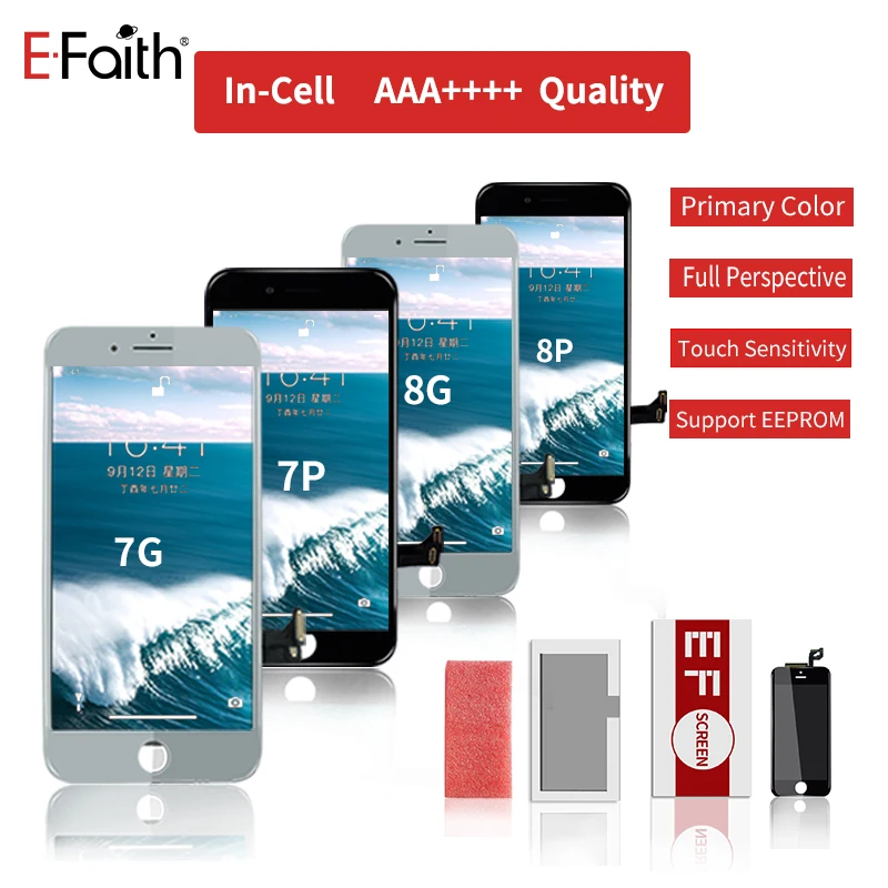 Новый incell поддержка EEPROM EFaith 10 шт./лот для iPhone 7G 8G 7P 8P Plus ЖК дисплей настоящий 3D