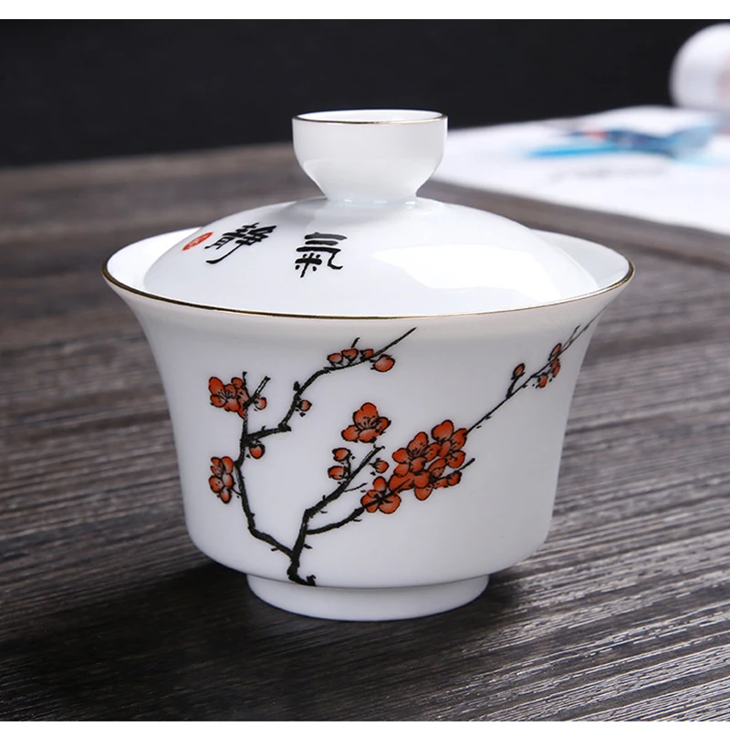 Дорожная сумка китайский чайный набор кунг-фу Gaiwan Чайник чайные чашки ярмарка кружка Чайные Наборы белый керамический Пуэр Чайная Посуда