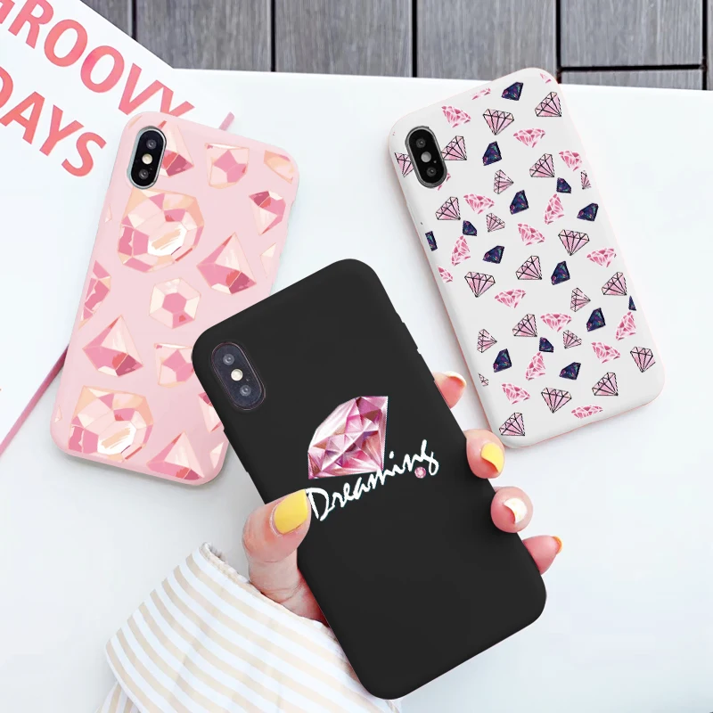 Розовый Алмазный телефонный чехол для iPhone 11 12 13 Pro Max 7 8 Plus SE 2020 iphone X XR XS MAX