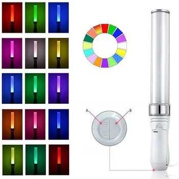 

Magical Poi Eco-friendly 3W Colorful Glow Sticks Concert Party Rave Prop Dancing Light Decoration Led 15 Patterns ABS Reusable