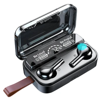 

Mini Stereo Wireless Bluetooth Earphone TWS Bass Calls To Answer LED Power Digital Display Binaural Touch Message earphone