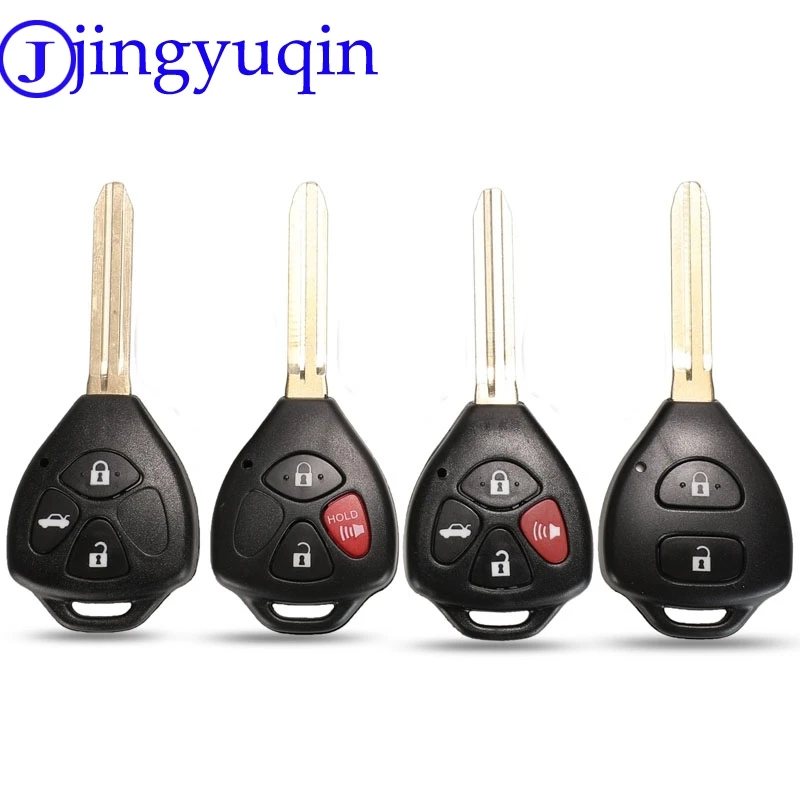 Чехол для автомобильного ключа jingyuqin с 4 кнопками Сменный Toyota Camry ключ Avalon Corolla Matrix