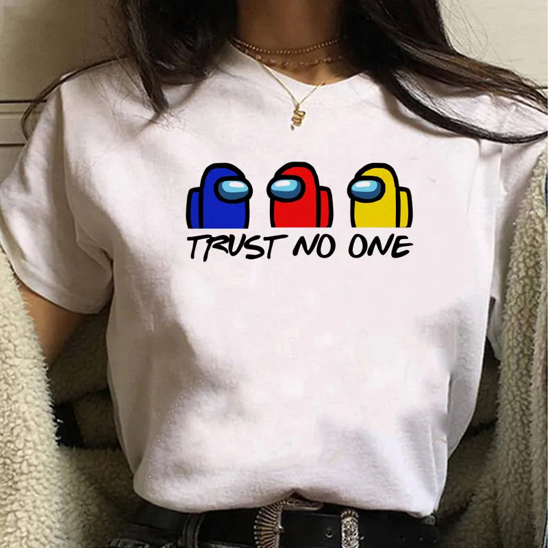 

2020 Summer New Game Among Us T Shirt Women Kawaii Tops Cartoon Graphic Tees Funny Harajuku T-shirt Unisex Fashion Tshirt Female