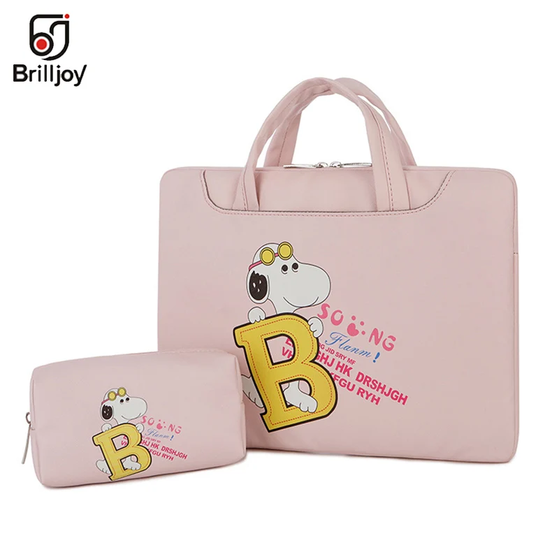 14inch Pink Brilljoy устойчивый к царапинам водонепроницаемый портфель для ноутбука сумка для 13 14 15 дюймов мультфильм окрашенный дорожная сумка для мужчин и женщин Новинка - Цвет: 14inch Pink