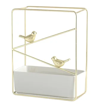 

Electroplating and painting Nordic simple ins iron ceramic flowerpot stable load-bearing gold plating wall hanging flesh