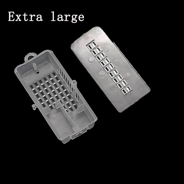 2Db Új Nagy Méretű Méh Szűz Queen Posta Továbbítja A King Box Cage Ketrecben Műanyag Átlátszó Méhészeti Készleteket - Image 5