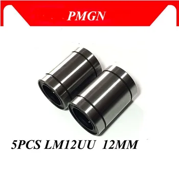 

High quality 5 pcs LM12UU 12mm LM12 Linear Ball Bearing Bushing Linear Bearings CNC 3d printer parts LM12 12*21*30mm
