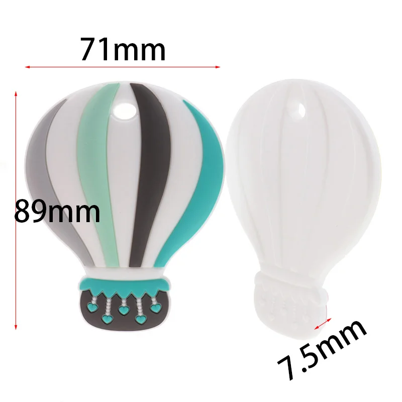 실리콘 Teethers 뜨거운 공기 풍선 치아 펜던트 젖꼭지 BPA 무료 제품, 장난감 간호사 액세서리, 10 개