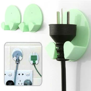 

2pcs Practical Gum Hooks Plug Hooks for Household Usage Colors Random