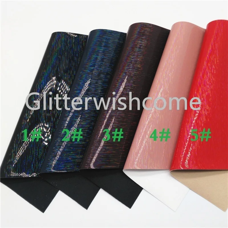 Glitterwishcome 21X29 см A4 размер винил для бантов Гладкая лакированная кожа Fabirc искусственная кожа листы для бантов, GM694A
