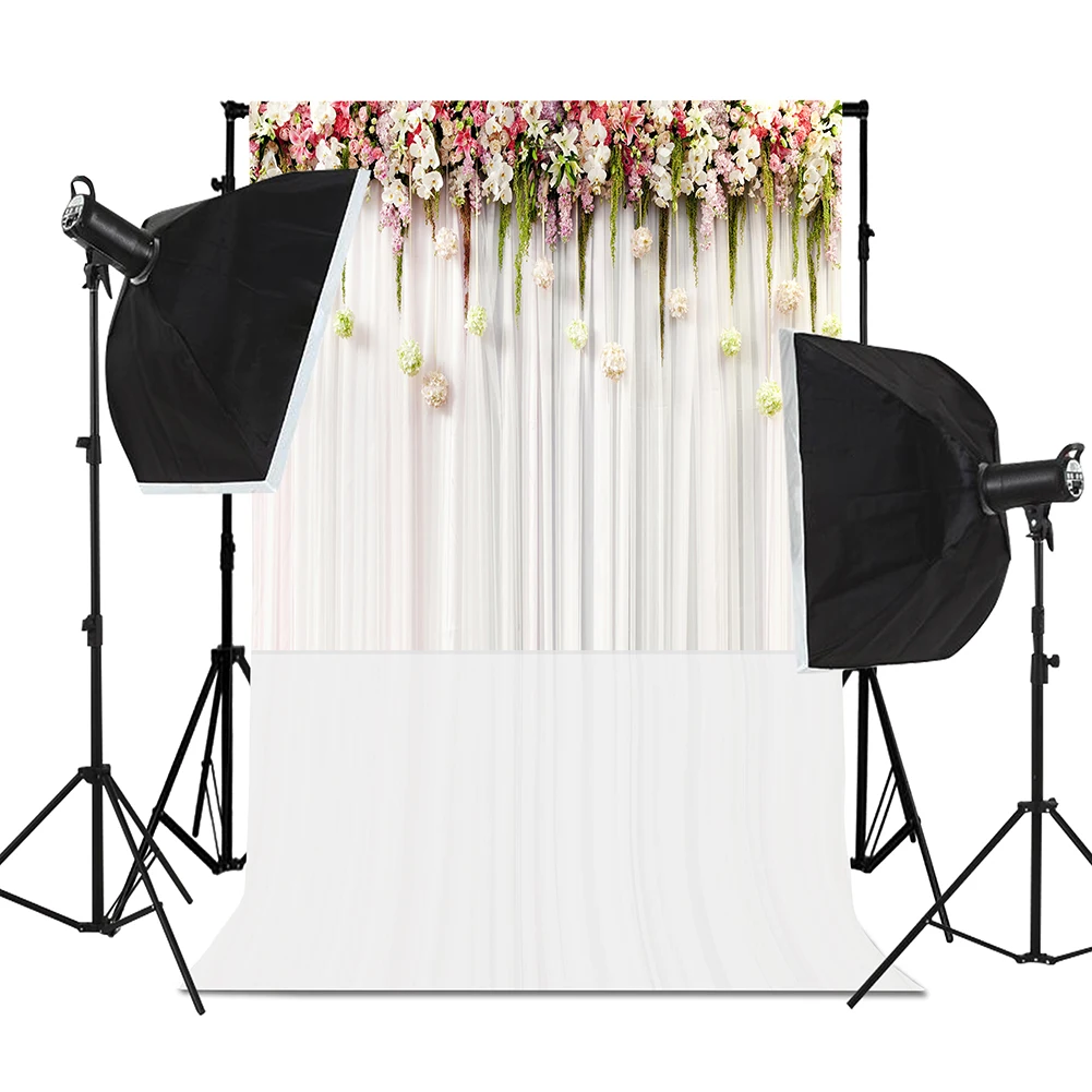 

5*3 фута цветы деревянная доска свадебная фотография фон декор для вечеринки холст картина ребенок Фото фон украшение дома