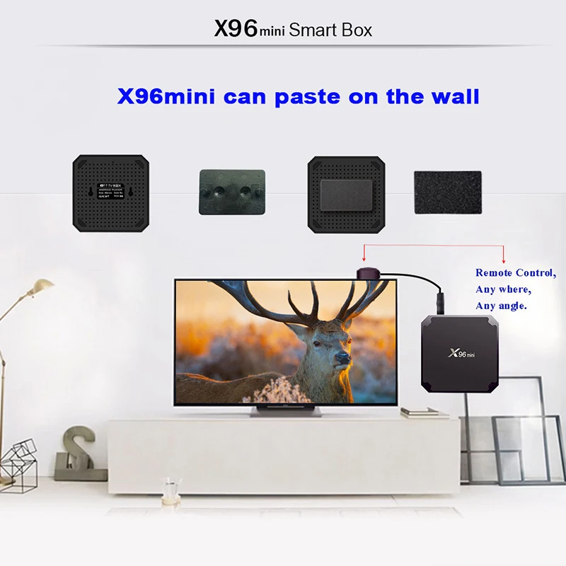 ТВ приставка X96 mini HD Android 9 0 четырехъядерный процессор S905W поддержка 2 4G