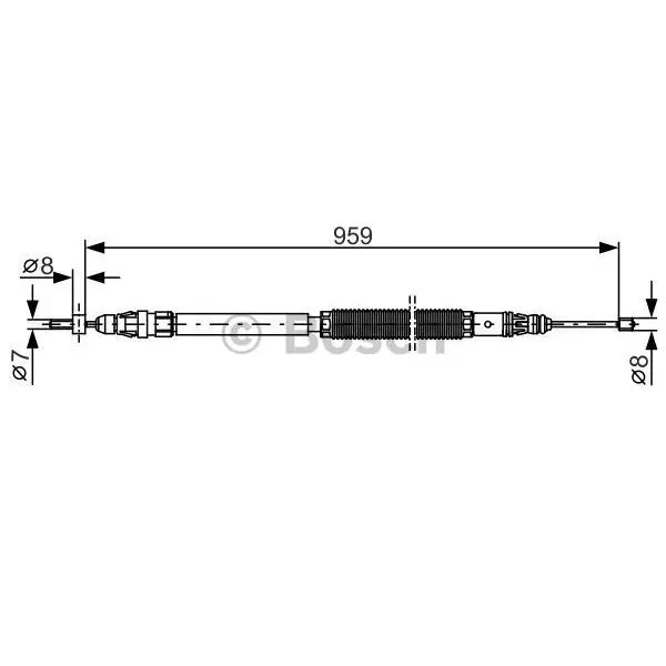 Brake cable CITROEN C4 PICASSO 959mm back. right. BOSCH 1 | Автомобили и мотоциклы