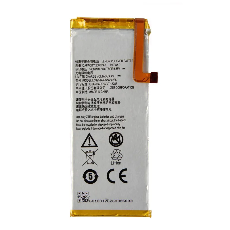 Оригинальный аккумулятор Li3925T44p6hA54236 для телефона ZTE Blade S7 T920 2500 мАч бесплатные