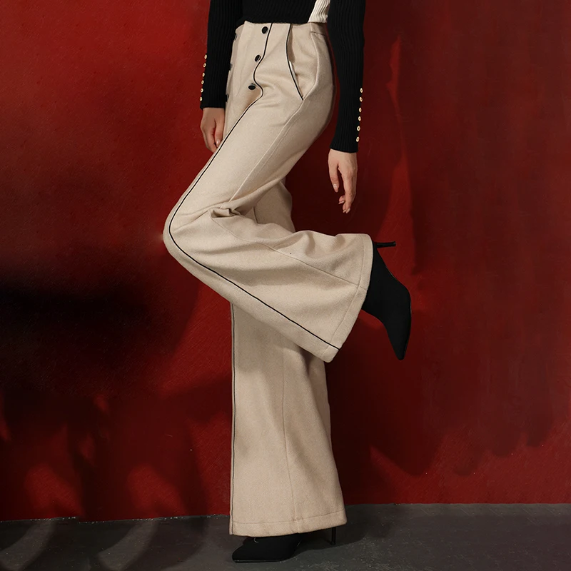 TWOTWINSTYLE Elegant Pants For Women High Waist Double Breasted Pocket Wide Leg Pants Female Fashion Autumn New Clothing 2019 (2).jpg_.webp