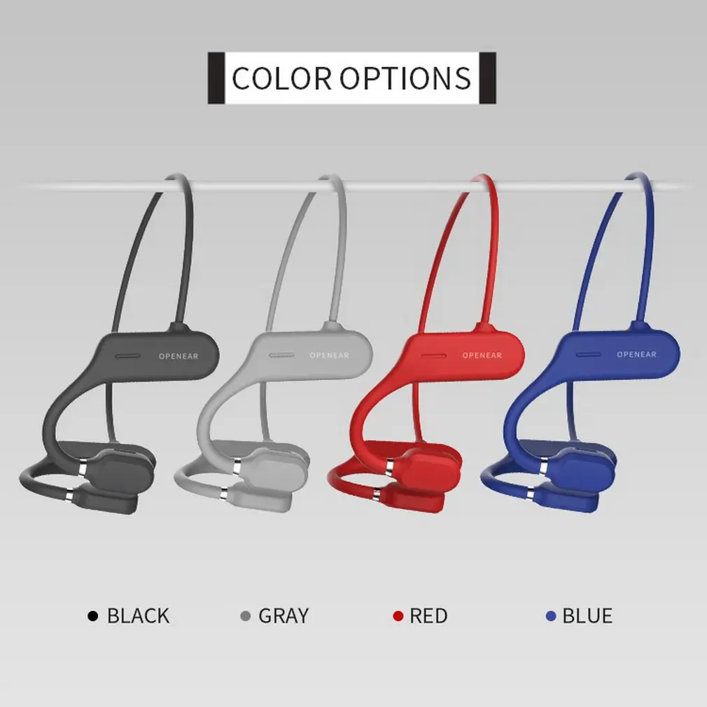 Waterproof Wireless Bone Conduction Headset Wireless Not In Ear Comfortable Ear Hook Wear Double Listening Sports Earphone