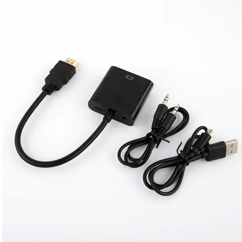 Кабель преобразователь HDMI VGA с аудио для ПК ноутбука планшета проектора PS4 XBOX 1080P| |