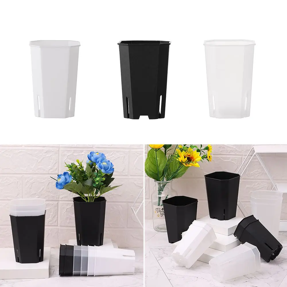 Decorate square Pots Octagonal Plastics Potted Plants Vientiane Pots Side Opening Flowerpot