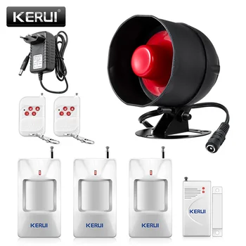 

KERUI Home Motion Detector Wireless Local Alarm Speaker Anti-theft Alarm System Remote Control Setting Protection Kit