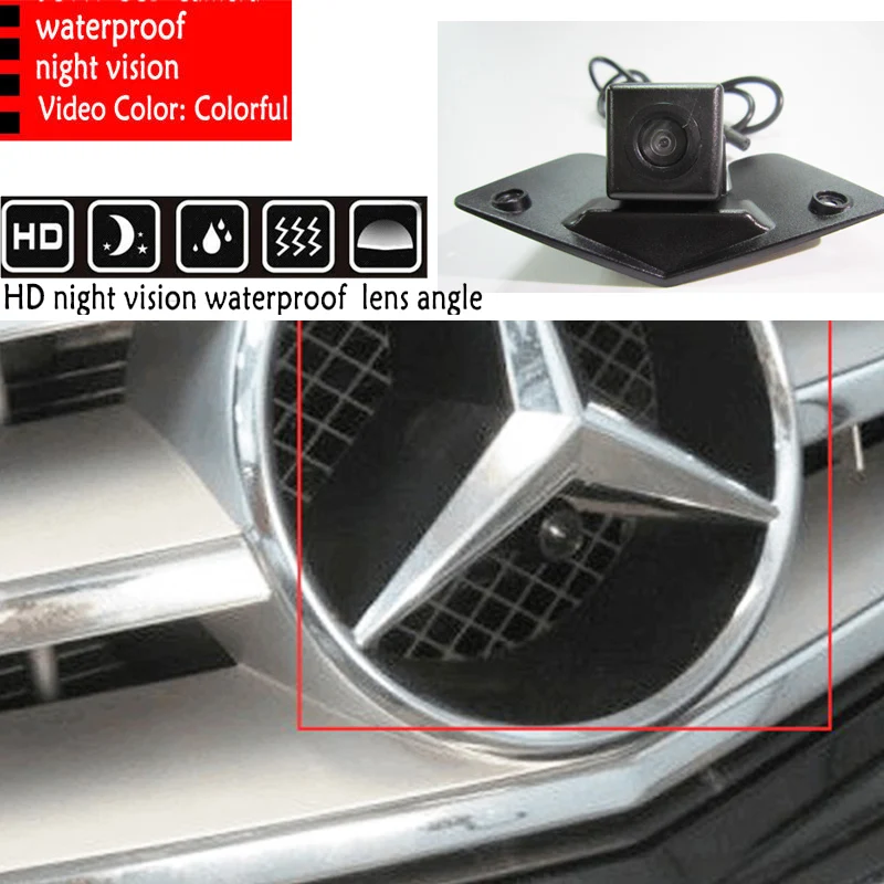 Автомобильные аксессуары CCD логотип автомобиля Марка вид спереди камера для Benz
