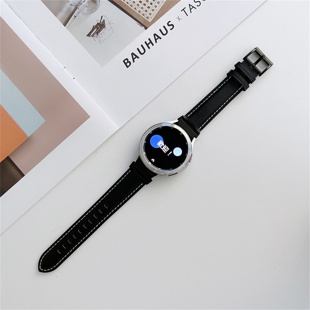 High Quality Leather Slim Watchband For Samsung Galaxy Watch 4 Classic 44MM 40MM 42MM 46MM Vintage Soft Bracelet Band